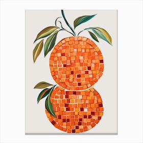 Orange Mosaic Canvas Print