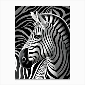 Zebra Head Canvas Print