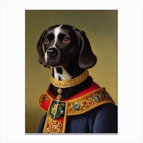Cesky Terrier Renaissance Portrait Oil Painting Canvas Print
