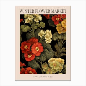 English Primrose 1 Winter Flower Market Poster Canvas Print