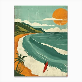 Retro Surfer 1 Canvas Print