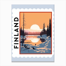 Finland 4 Travel Stamp Poster Canvas Print