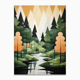 Forest Abstract Minimalist 7 Canvas Print