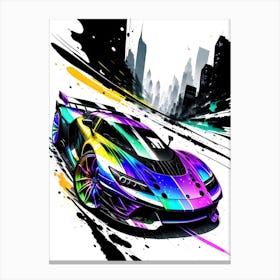 Splatter Car Canvas Print