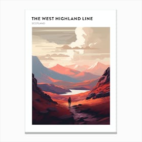 The West Highland Line Scotland 7 Hiking Trail Landscape Poster Canvas Print