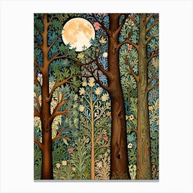 William Morris Moonlight In The Forest 13 Canvas Print