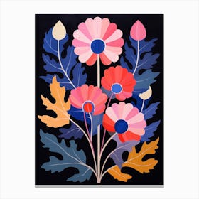 Anemone 4 Hilma Af Klint Inspired Flower Illustration Canvas Print