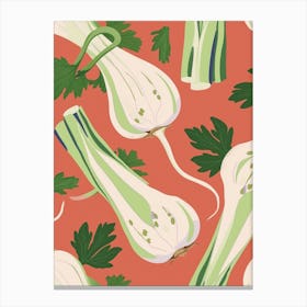 Celery Pattern Illustration Canvas Print