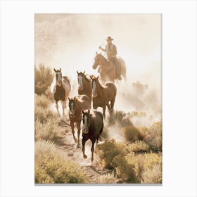 Horse Roundup Canvas Print