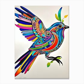 Colorful Bird-Reimagined 39 Canvas Print