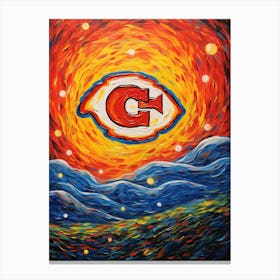 Starry Night And Kansas City Chiefs Van Gogh Canvas Print