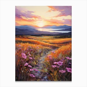 Sunset In The Meadow 3 Canvas Print