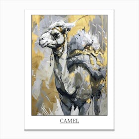 Camel Precisionist Illustration 1 Poster Canvas Print
