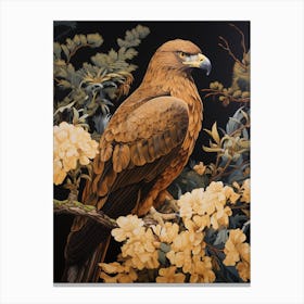 Dark And Moody Botanical Golden Eagle 3 Canvas Print