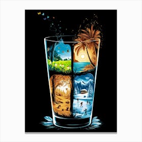 Seasons Glass Of Water Canvas Print