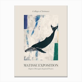 Whale 3 Matisse Inspired Exposition Animals Poster Canvas Print