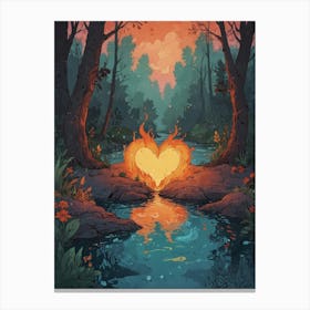 Heart In The Forest 1 Canvas Print