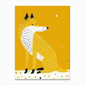 Yellow Timber Wolf 3 Canvas Print