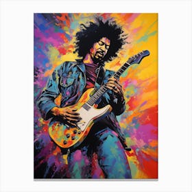 Jimi Hendrix Vintage Psycedellic 2 Canvas Print