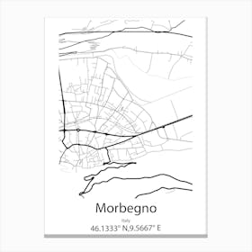 Morbegno,Italy Minimalist Map Canvas Print