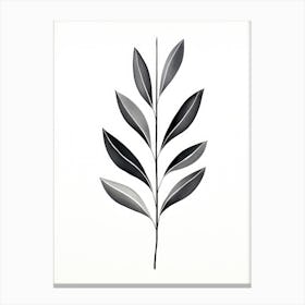 Minimal Leaves 1 Canvas Print