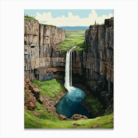 Palouse Falls State Park Retro Park 8 Canvas Print