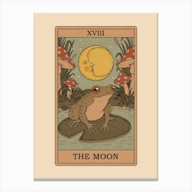 The Moon - Frogs Tarot Canvas Print