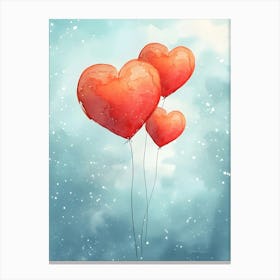 Valentine'S Day Balloons Canvas Print