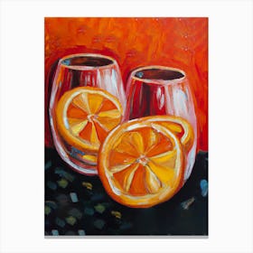 Orange Juice Cocktail Oil Painting Canvas Print