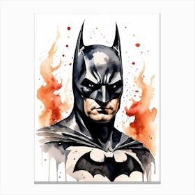 Batman Watercolor Painting (12) Canvas Print