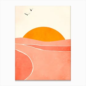 Sunset In The Desert 6 Canvas Print