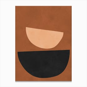 Brown geometric art 13 Canvas Print