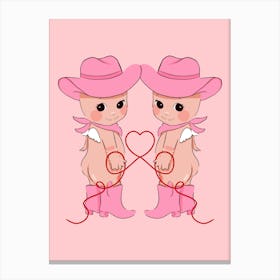 Cowgirl Cherubs | Western Cowboy Inspired  Canvas Print