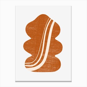 Orange And White Stripes Canvas Print