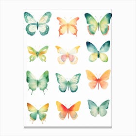 Watercolor Butterflies 13 Canvas Print