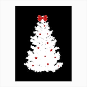 Nordic white Xmas Tree Canvas Print