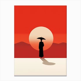 Geisha in the Sunset Canvas Print