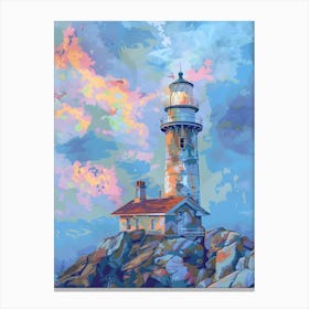 Lighthouse At Sunset Canvas Print