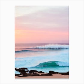 Bronte Beach, Australia Pink Photography 2 Canvas Print