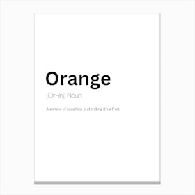 Orange Definition Meaning Canvas Print