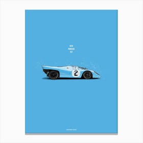 Cars in Colors, Porsche 917 Canvas Print