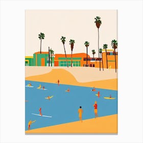 Venice Beach Los Angeles California Midcentury Canvas Print