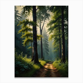 Path In The Woods Canvas Print