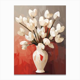 Bleeding Heart Flower Still Life Painting 2 Dreamy Canvas Print