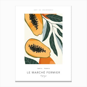 Papaya Le Marche Fermier Poster 4 Canvas Print