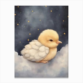 Sleeping Baby Chick 2 Canvas Print