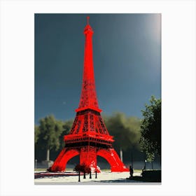 Torre Eyfeel Totalmente Roja Canvas Print