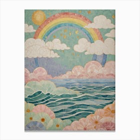 Rainbow Over The Ocean Canvas Print