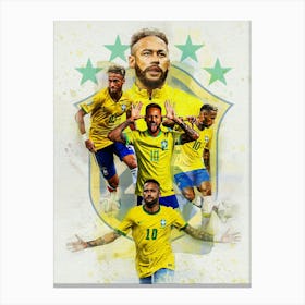 Neymar Jr Brazil Canvas Print