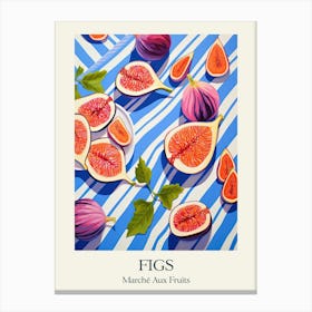 Marche Aux Fruits Figs Fruit Summer Illustration 2 Canvas Print